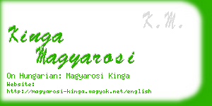 kinga magyarosi business card